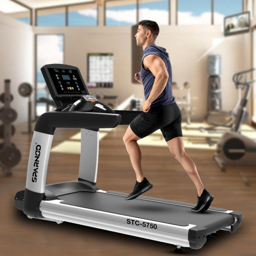 Sparnod Fitness, (7 HP AC Motor) Alphanumeric LED Display Treadmill, STC-5750