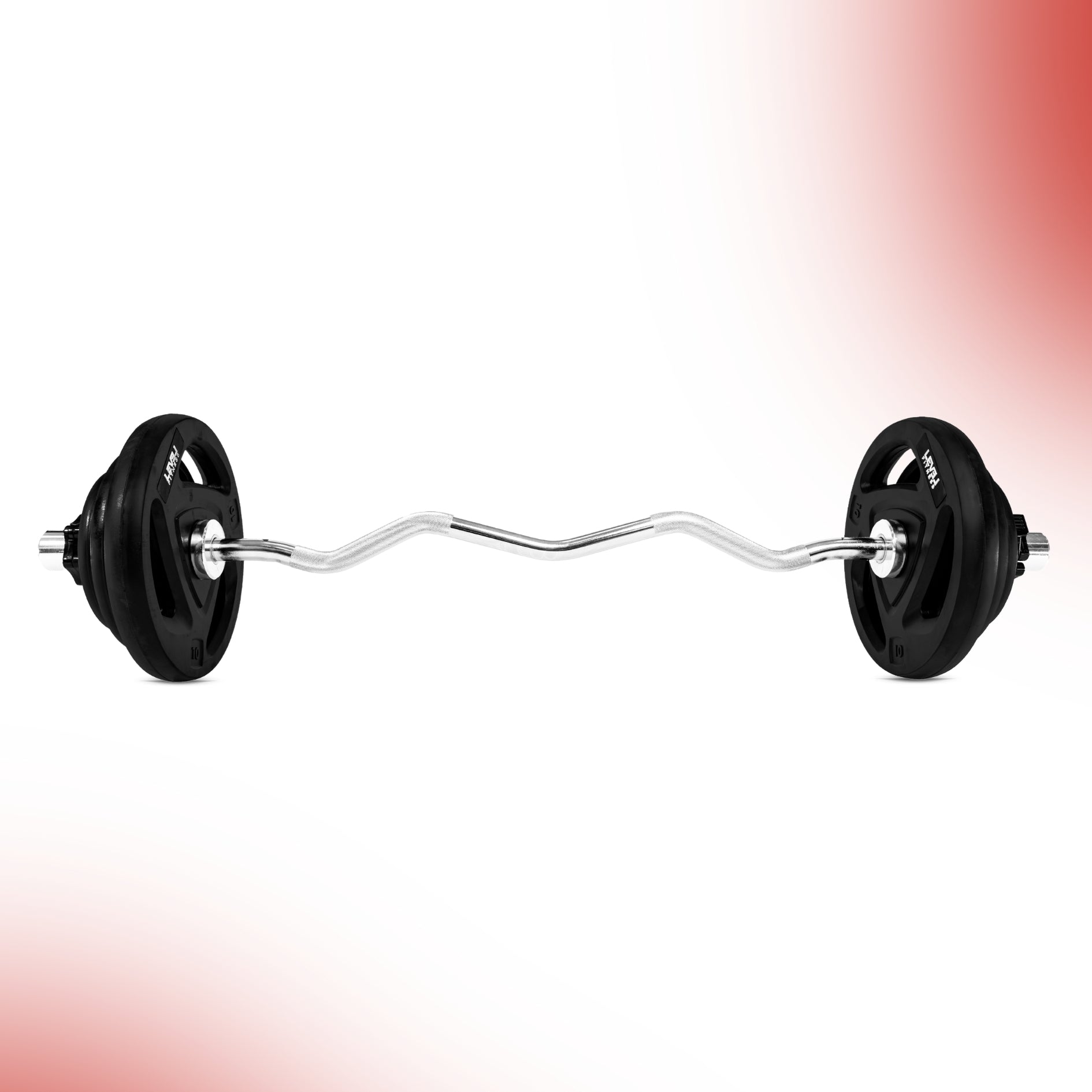Level Fitness Tri-Grip Olympic Rubber Plates | 2.5 Kg to 20 Kg | Sold as Piece