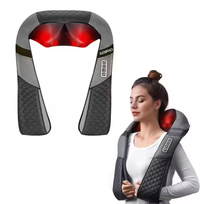 Renpho Back Neck Massager with Heat, Shiatsu Shoulder Massager