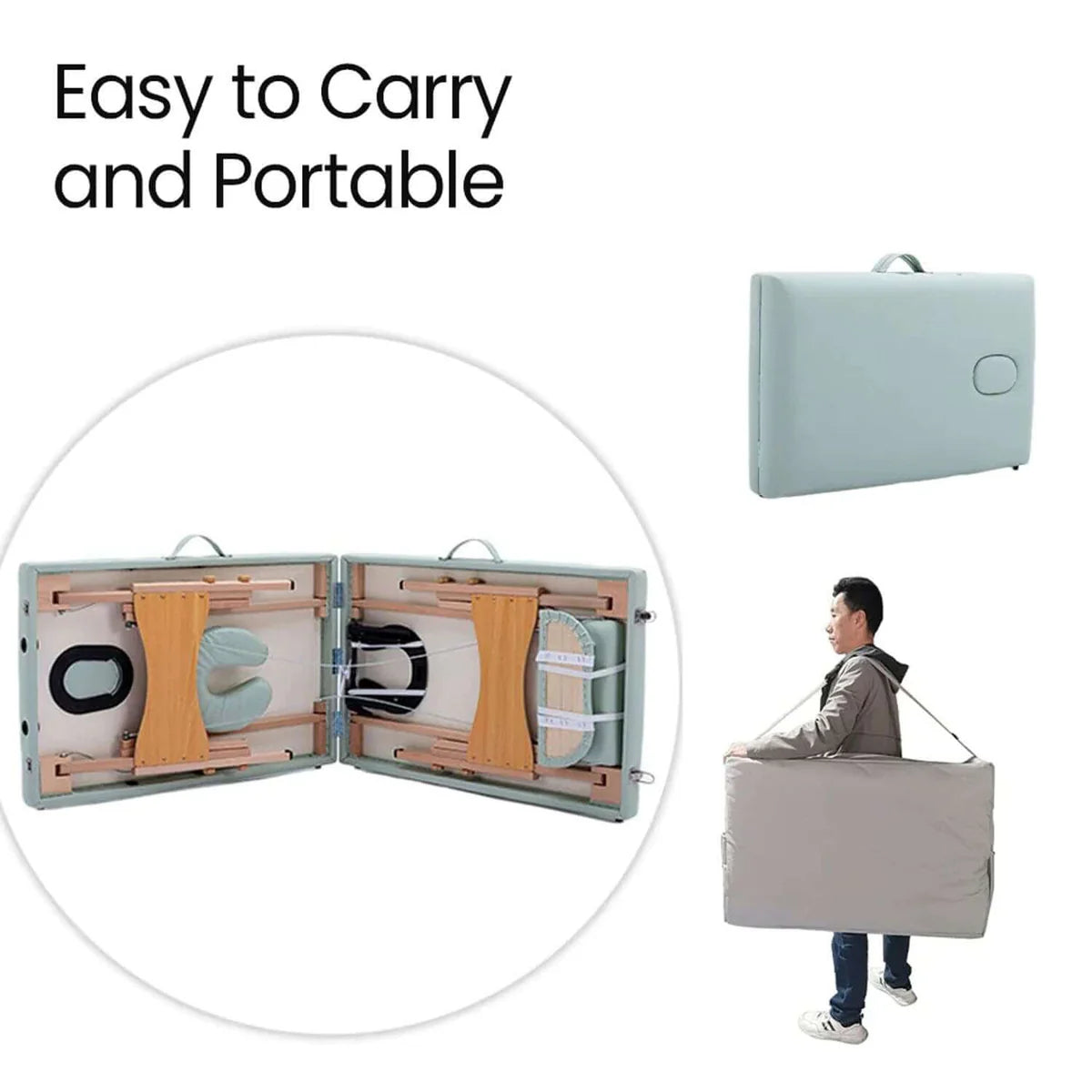 Nourest Portable Foldable Professional Massage Table (2 fold)