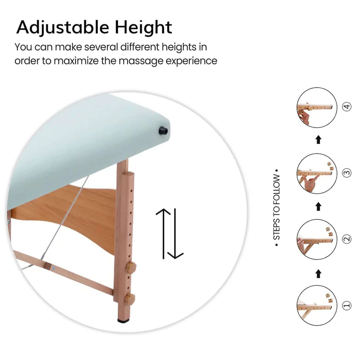 Nourest Portable Foldable Professional Massage Table (2 fold)
