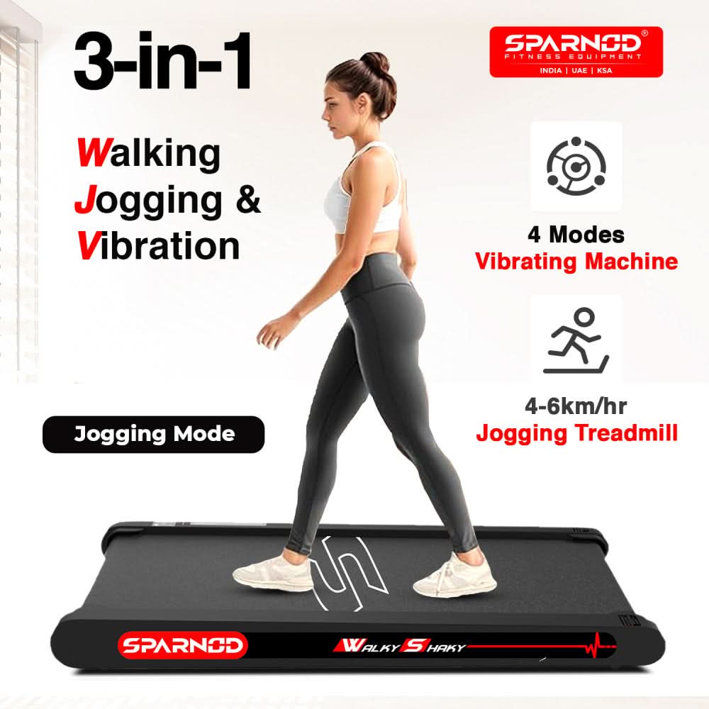 Sparnod Fitness 2.5 HP Peak Walkingpad (Walking, Jogging & Vibration Machine)