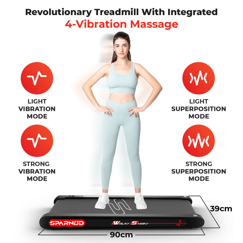 Sparnod Fitness 2.5 HP Peak Walkingpad (Walking, Jogging & Vibration Machine)