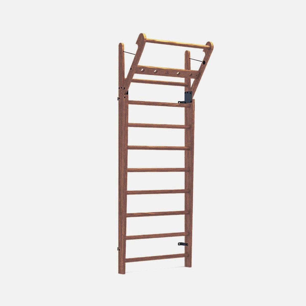 NOHRD WallBars – Wooden Wall Bar with Foldout Pull-Up Arm Oak Vintage