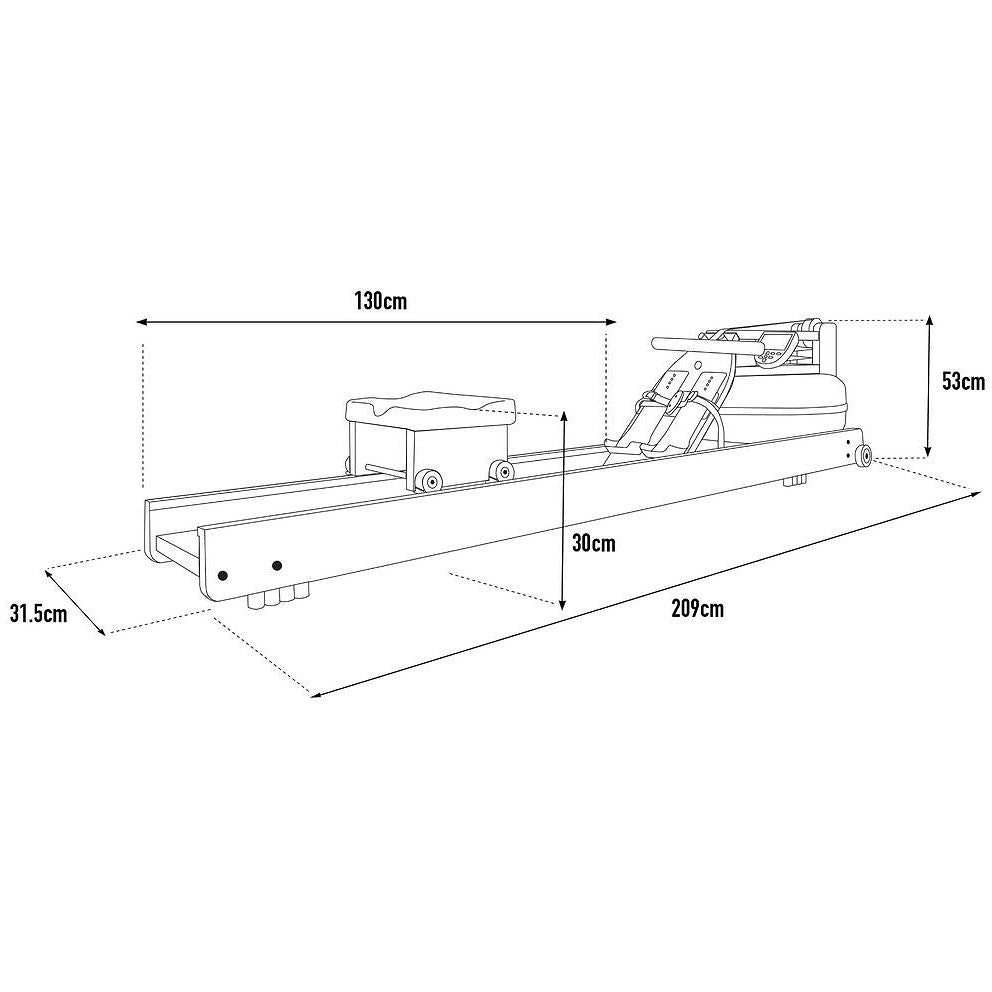 WaterRower Walnut Rowing Machine with S4 Monitor – Premium Wood Row Trainer