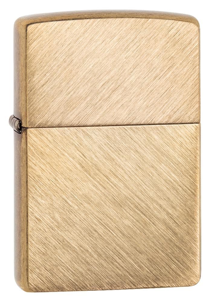 Zippo 29830 Classic Herringbone Sweep Brass Windproof Lighter, Classic Model, Gold - OUTBACK