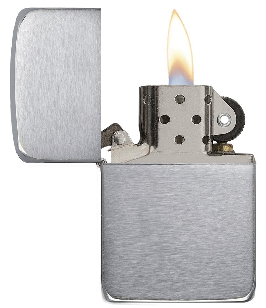 Zippo 1941 1941 Replica Brushed Chrome Windproof Lighter, Replica Model, Silver - OUTBACK