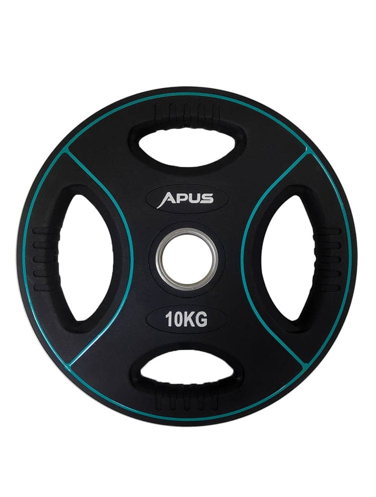 Apus Premium Olympic Rubber Weight Plates (1.25 to 25 KG) - With 3 years commercial warranty - Athletix.ae