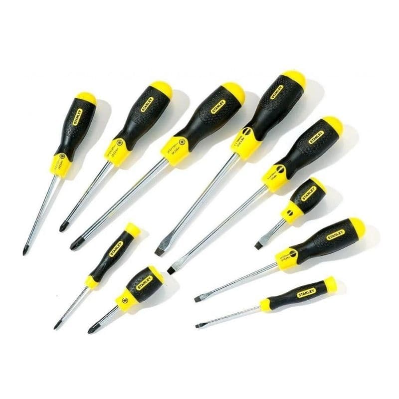 Shop for Stanley 10 pc Cushion Screwdriver Set on outback.ae