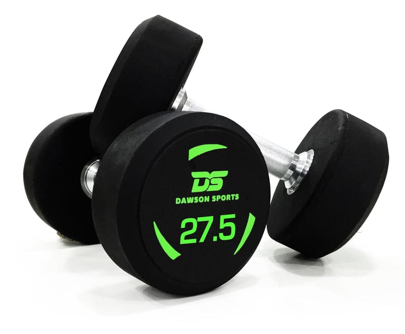 DS Rubber Dumbbells - 27.5kg - Athletix.ae