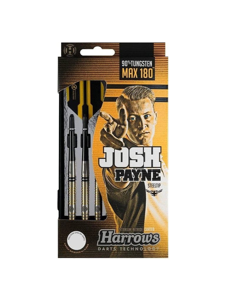 Harrows, Max 180 Darts 90% Tungsten, Black/Orange - Athletix.ae