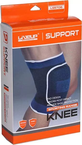 Liveup, Knee Support, Ls5706, Blue - Athletix.ae