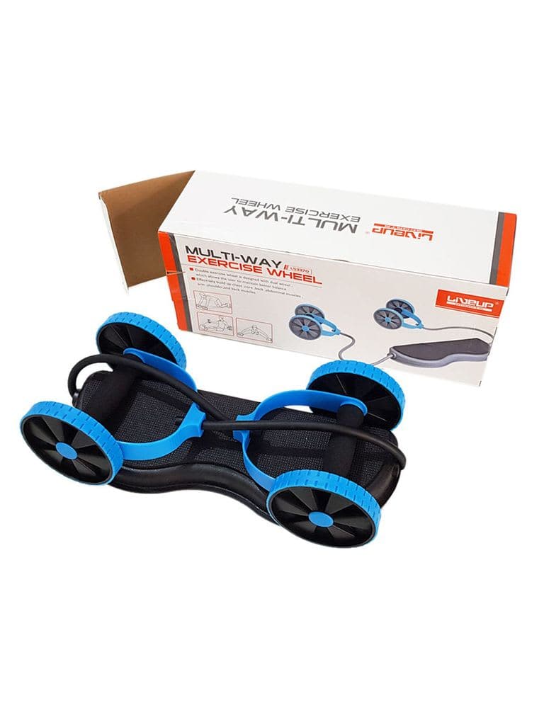 Liveup, Multi Way Exercise Wheel, Ls3370, Blue - Athletix.ae