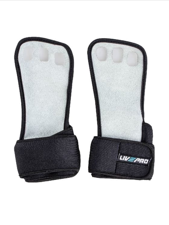 Livepro, Gymnastics Grips Medium, Lp8124, Black/Grey - Athletix.ae