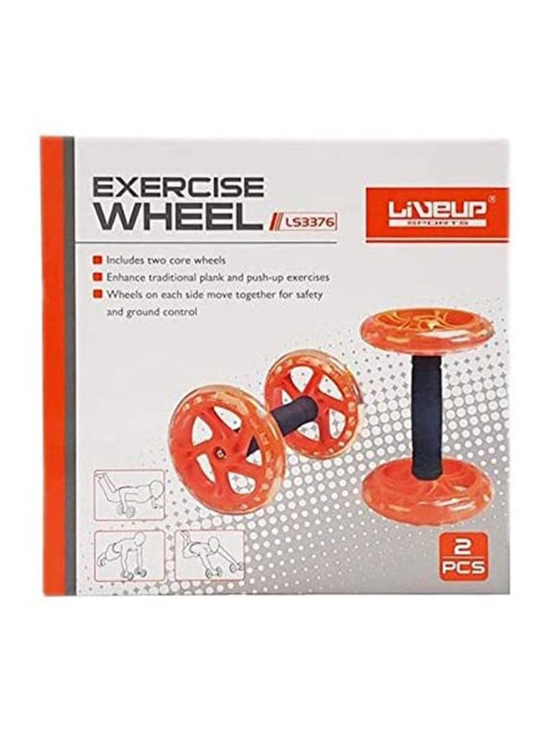 Liveup, Exercise Wheel, Ls3376, Red - Athletix.ae