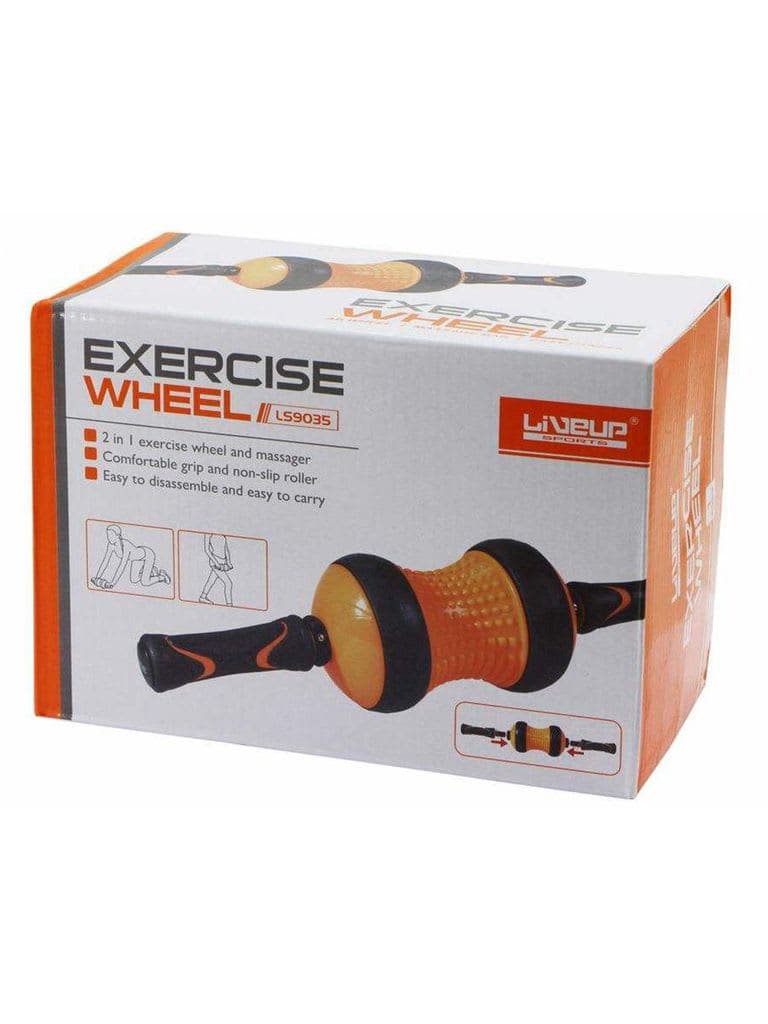 LiveUp AB Wheel | LS9035, Orange/Black - Athletix.ae