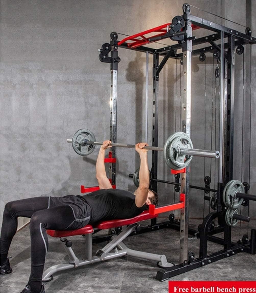 PRSAE Smith Machine 1441 Fitness Heavy Duty Smith Machine with Functional Trainer & Squat Rack - J009