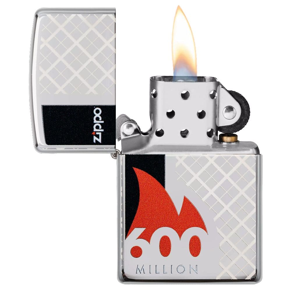 Zippo 49272 600th Million Collectible High Polish Chrome Lighter, Classic Model, Silver - OUTBACK