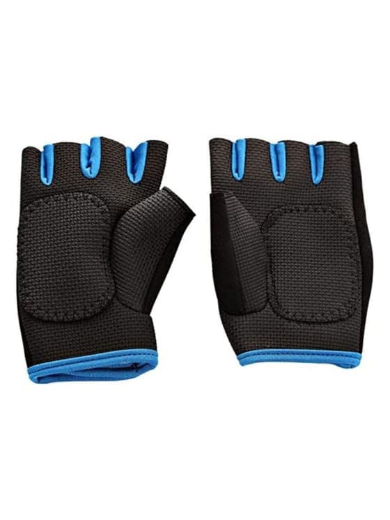 Liveup, Training Gloves, Ls3077, Black & Blue - Athletix.ae
