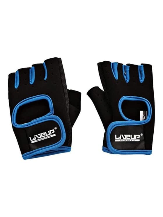 Liveup, Training Gloves, Ls3077, Black & Blue - Athletix.ae