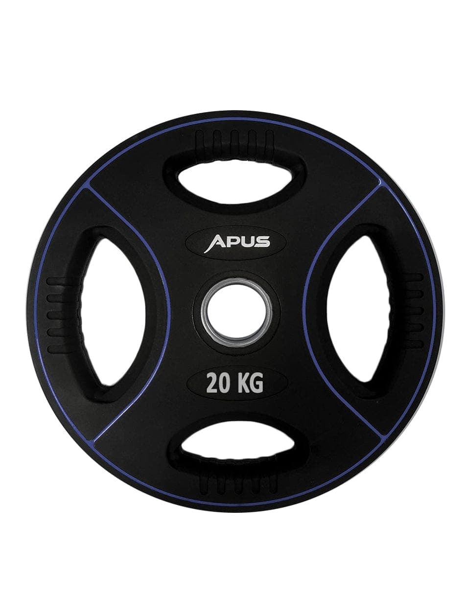 Apus Premium Olympic Rubber Weight Plates (1.25 to 25 KG) - With 3 years commercial warranty - Athletix.ae