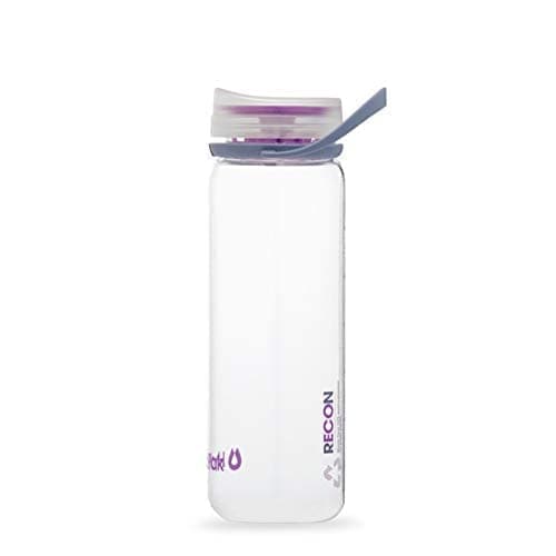 Sport In Life Hydrapak Recon - 50% Recycled Plastic Water Bottle, Eco Friendly & BPA Free, Smooth Flow Twist Cap, Easy Carry (25 Oz, Clear/Iris & Violet)