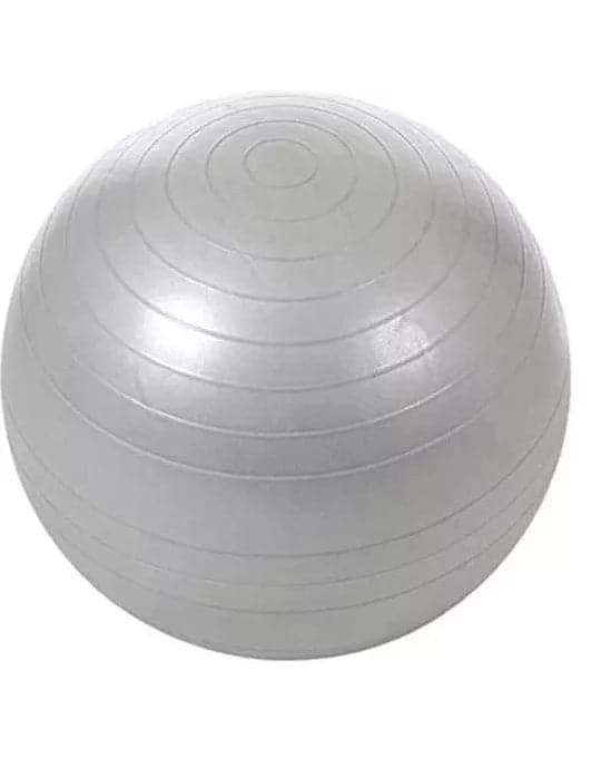 York, Fitness Anti - Burst Gym Ball 75 Cm W/Pump, 422C, Grey - Athletix.ae