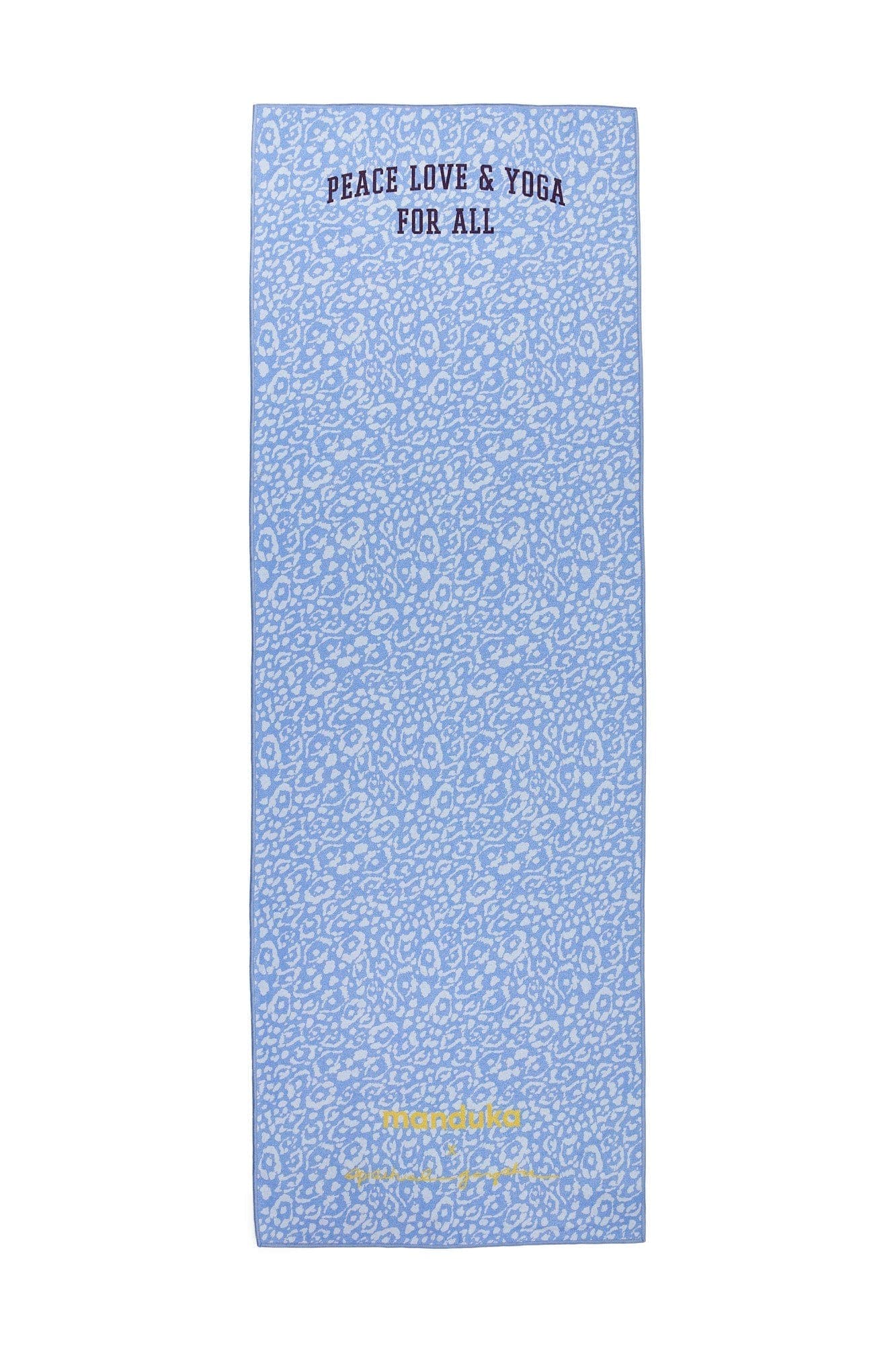 Manduka Yogitoes® Skidless Yoga Mat Towel Blue Sky Leopard SGL