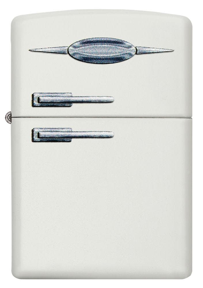 Zippo 49636 214 Retro Fridge Texture Print White Matte Windproof Lighter - OUTBACK