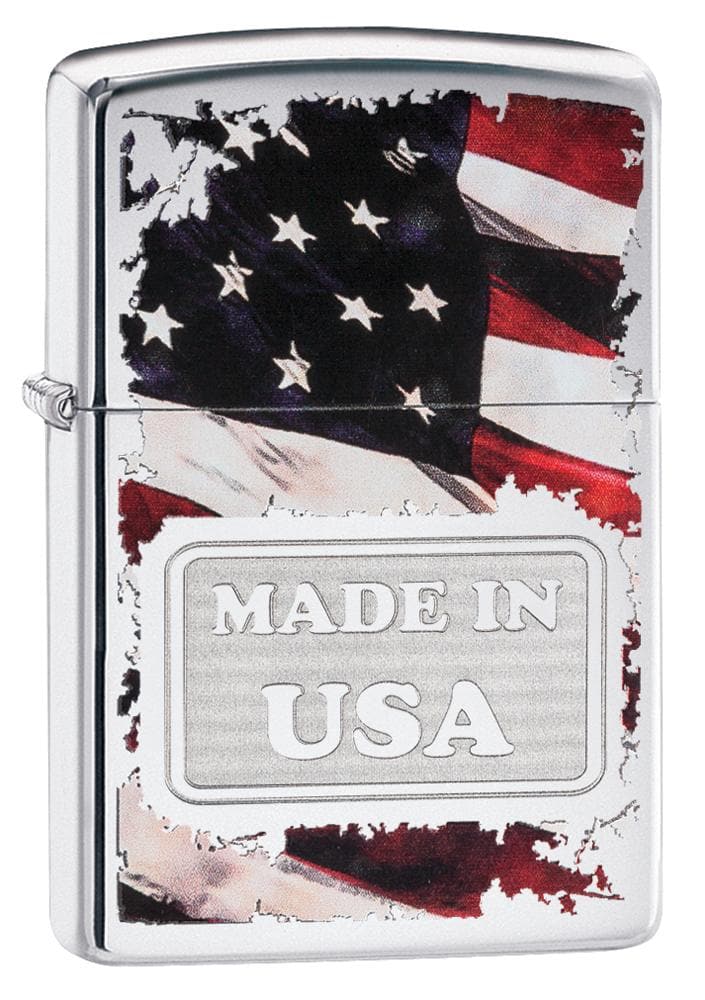 Zippo 29679 250 Made In USA High Polish Chrome Windproof Lighter, Classic Model, Silver - OUTBACK