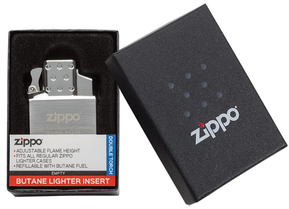 Zippo 65827 Butane Lighter Insert Double Torch, Insert Model, Silver - OUTBACK