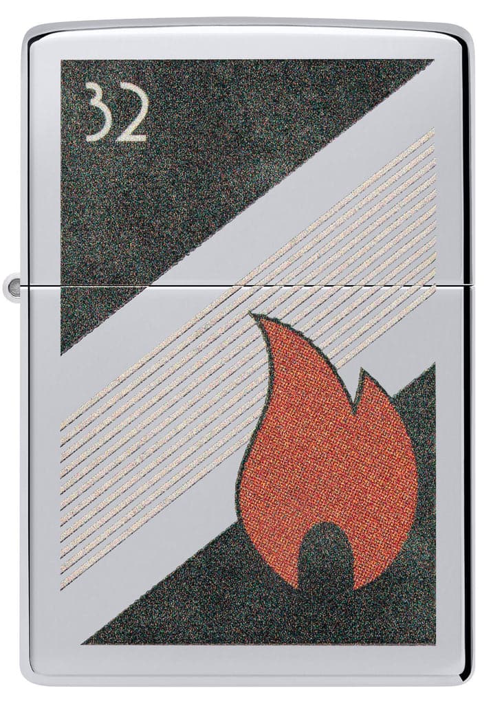 Zippo 48623 260.25 Zippo 32 Flame Design Vintage High Polish Chrome Windproof Lighter - OUTBACK