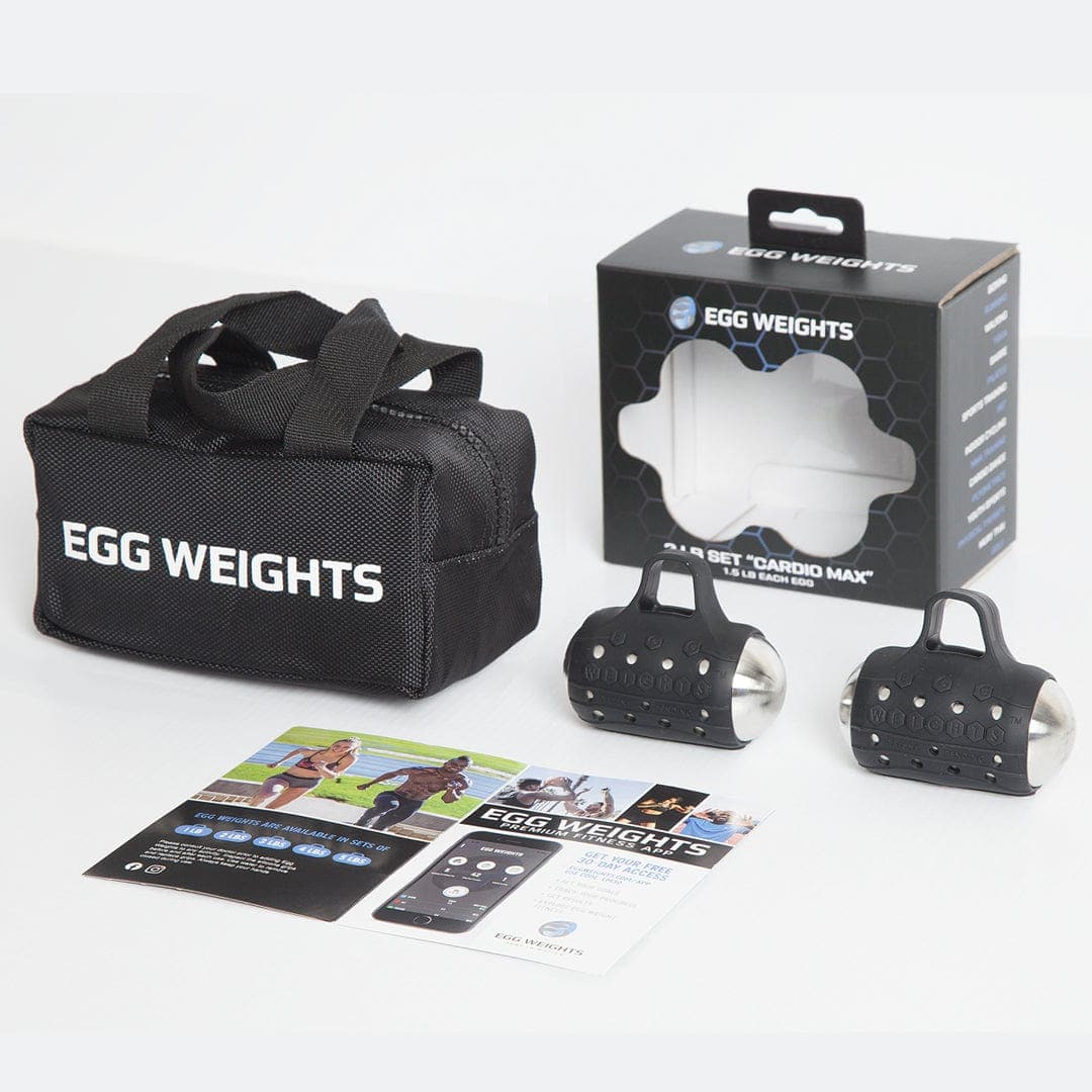 MeFitPro Egg Weights Cardio Max 3.0 lb, Stainless Steel Hand Weights Dumbbell Set
