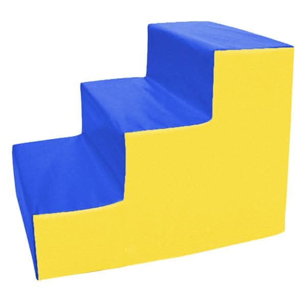DS 3-Step Foam Stair - Yellow/Blue - Athletix.ae