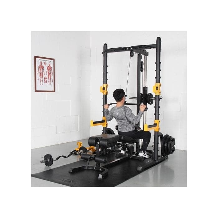 PRSAE Squat Rack 1441 Fitness Heavy Duty Multi Squat Rack with Lat Attachement - MDL66