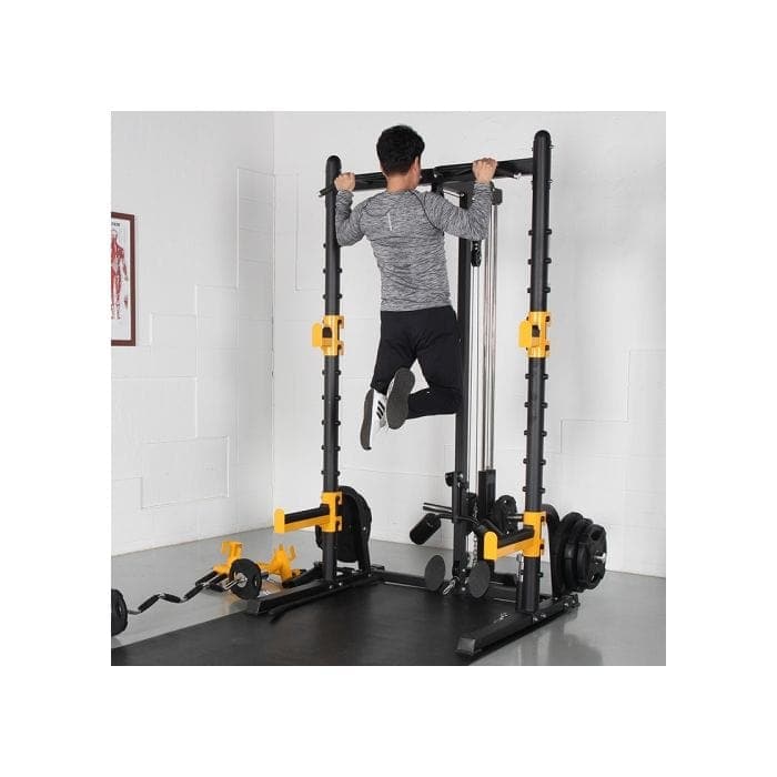 PRSAE Squat Rack 1441 Fitness Heavy Duty Multi Squat Rack with Lat Attachement - MDL66