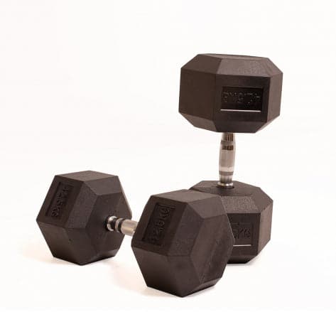 Ta Sports, Rubber Hex Dumbbell Pair 42.5Kg - Athletix.ae