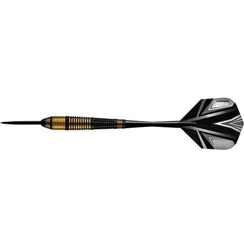 Harrows Vivid Black Brass Steel Tip Darts, 21 Grms - Athletix.ae