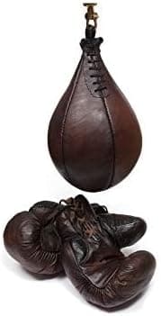 Ta Sport, Vintage Leather Boxing Gym Punch Bag, Brown - Athletix.ae