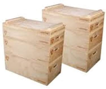 Liveup, Wood Jerk Boxes 15-12-6-2.25, Lp8816 - Athletix.ae
