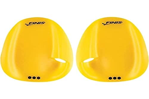 FINIS Floating Agility Paddles Large for Swim Training, Yellow - Athletix.ae