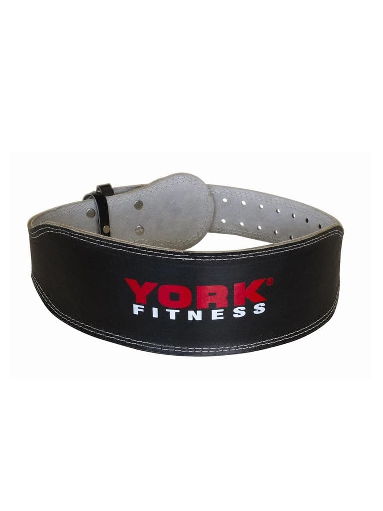 York, Fitness 6 Leather Padded Belt Small, 60220, Black - Athletix.ae