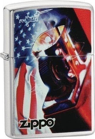 Zippo 24179 Mazzi and Zippo Brushed Chrome Windproof Lighter, Classic Model, Silver - OUTBACK