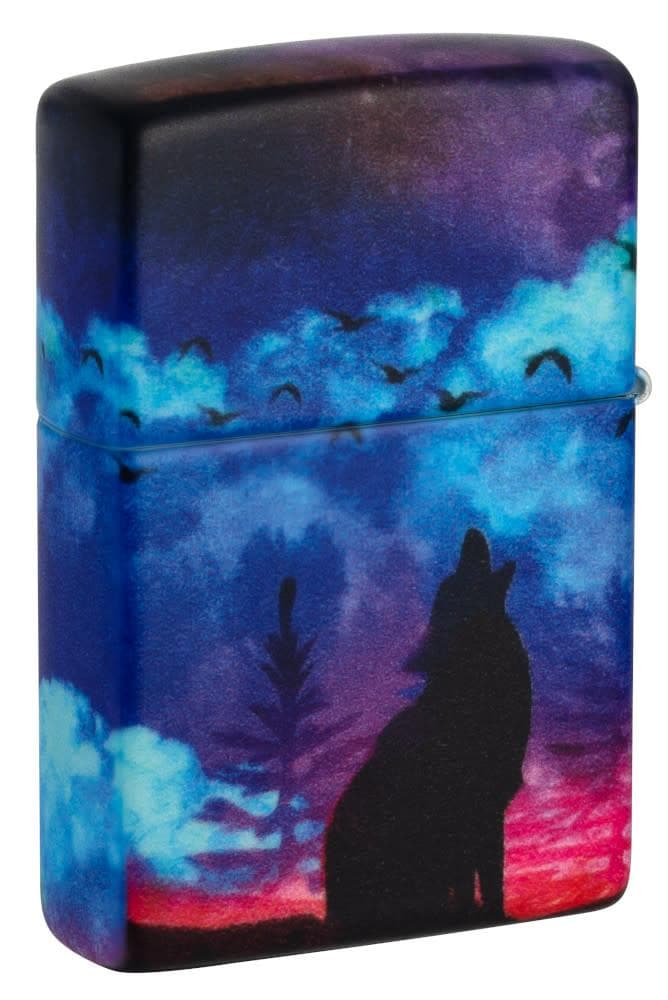 Zippo 49683 49352 Wolf Howling Design 540 Color Windproof Lighter - OUTBACK