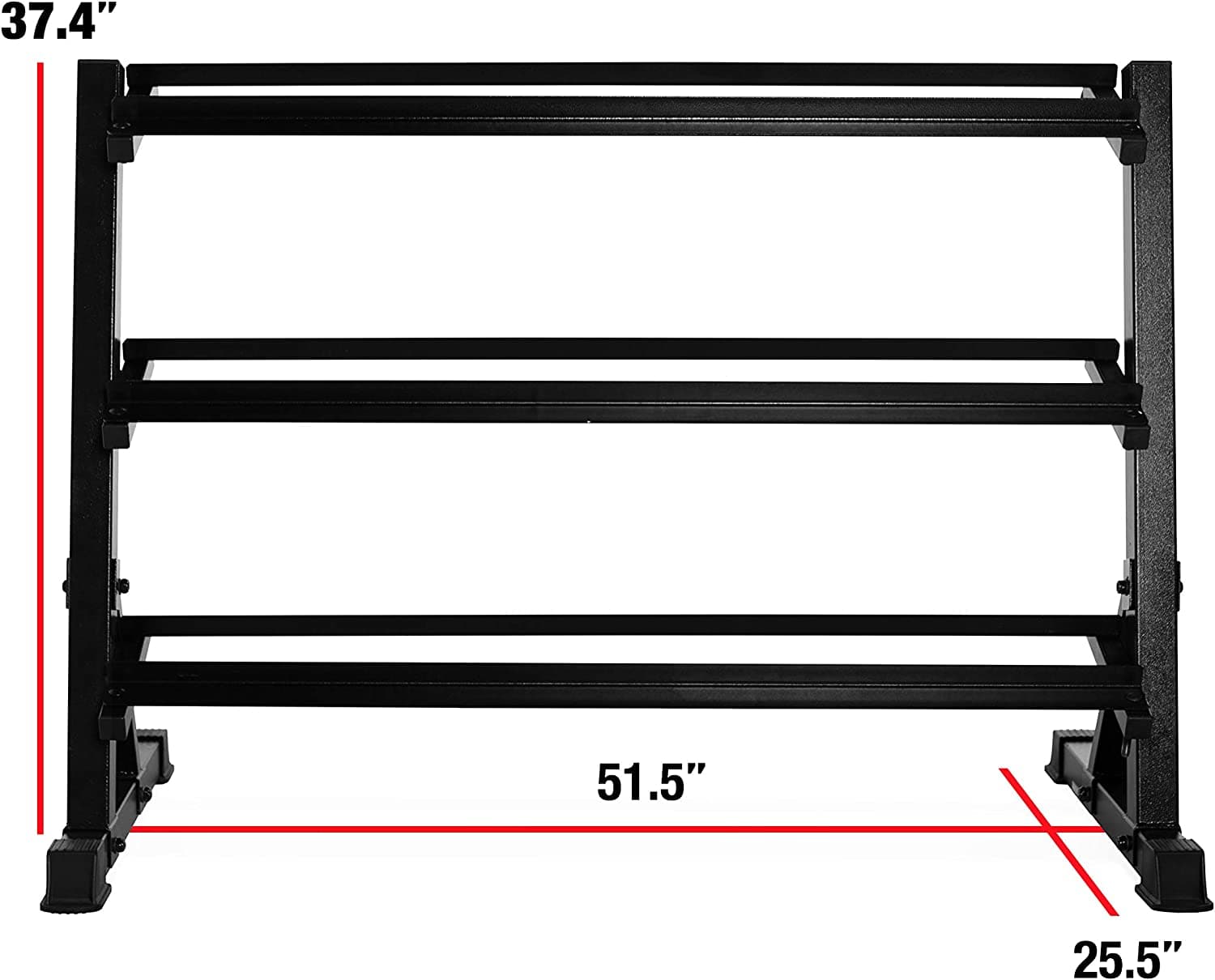 PRSAE Dumbbell Rack 1441 Fitness 3 Tier Dumbbell Rack for 10 Pairs