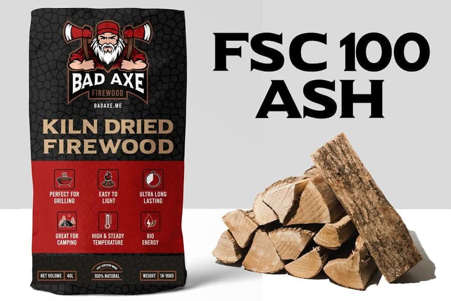 Bad Axe Firewood - Ash 40L Sack Approx 15kg