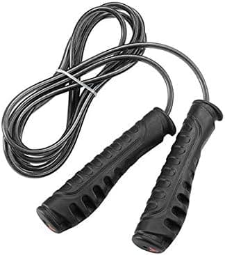 York, Weighted Speed Rope Steel Cable, 60301, Black - Athletix.ae