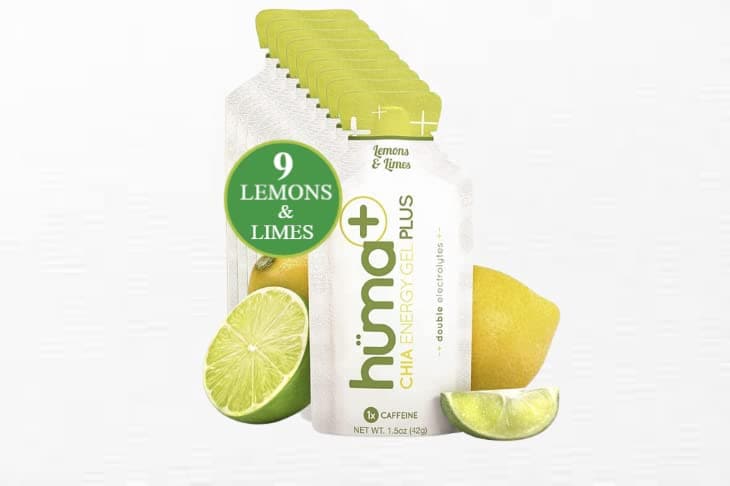 Huma Chia Energy Gel Plus - Lemons & Limes - 9 count x 42g - 23gr Carbs, 240mg Sodium, Double Electrolytes, 1x Caffeine, 25mg Caffeine, 100% All Natural, Vegan, Gluten Free, - Athletix.ae