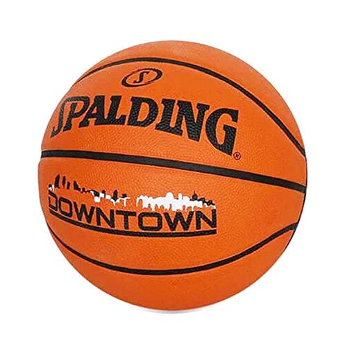 Spalding Downtown Rubber Basketball, Size 7, Black - Athletix.ae