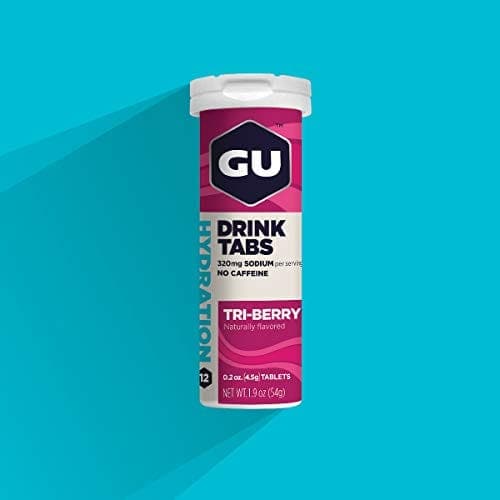 Sport In Life GU Energy Hydration Electrolyte Drink Tablets, Single Tube (Tri-Berry)